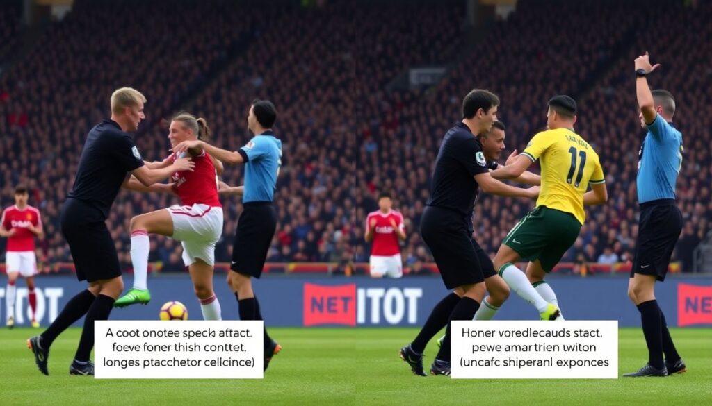 Грубая борьба в футболе: как арбитры фиксируют опасные эпизоды и удаление за силовую игру - иллюстрация